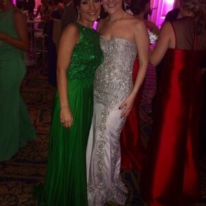 Elegant Silver PROM Women's Dress